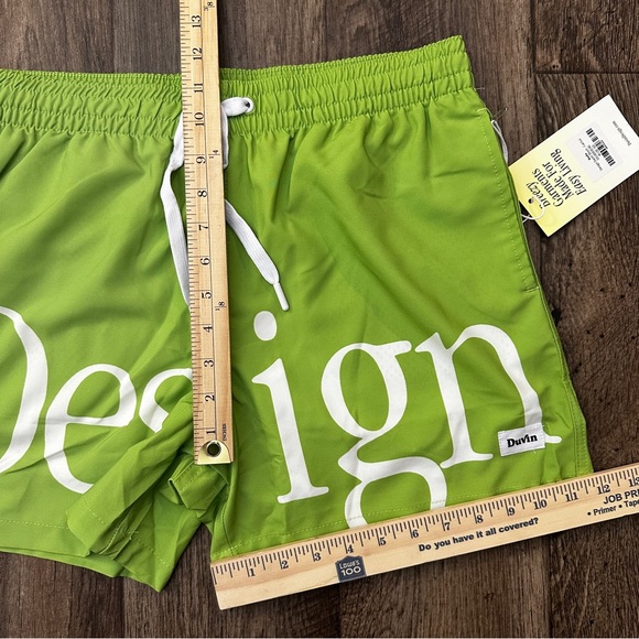 Duvin Design Swim Shorts Cactus Lined Light Green Men’s Size M - Picture 11 of 11